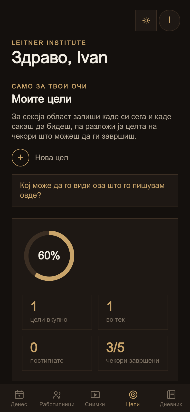 Картичката Цели